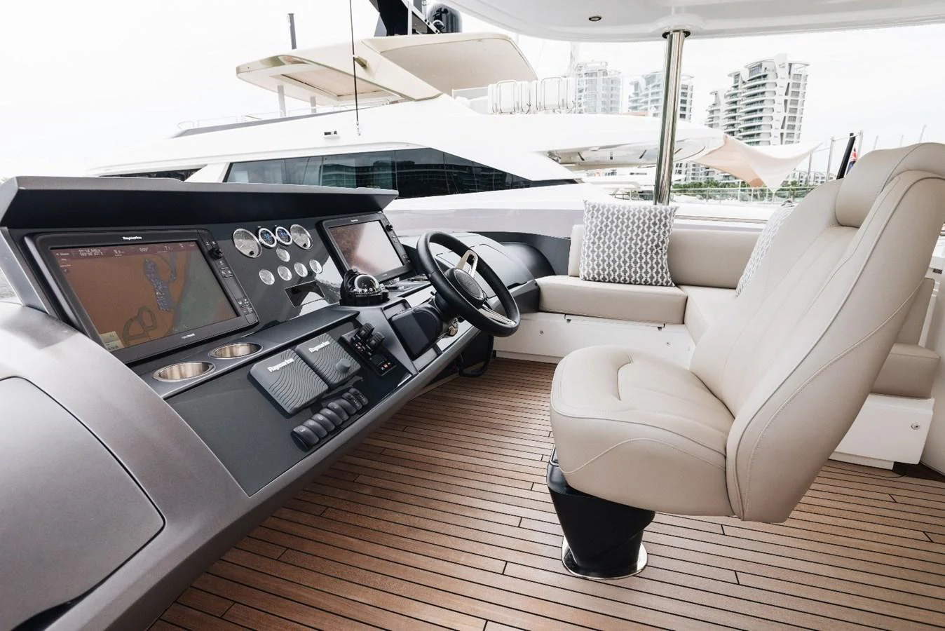 inside of a car aboard ISLAND PRINCESS Yacht for Sale