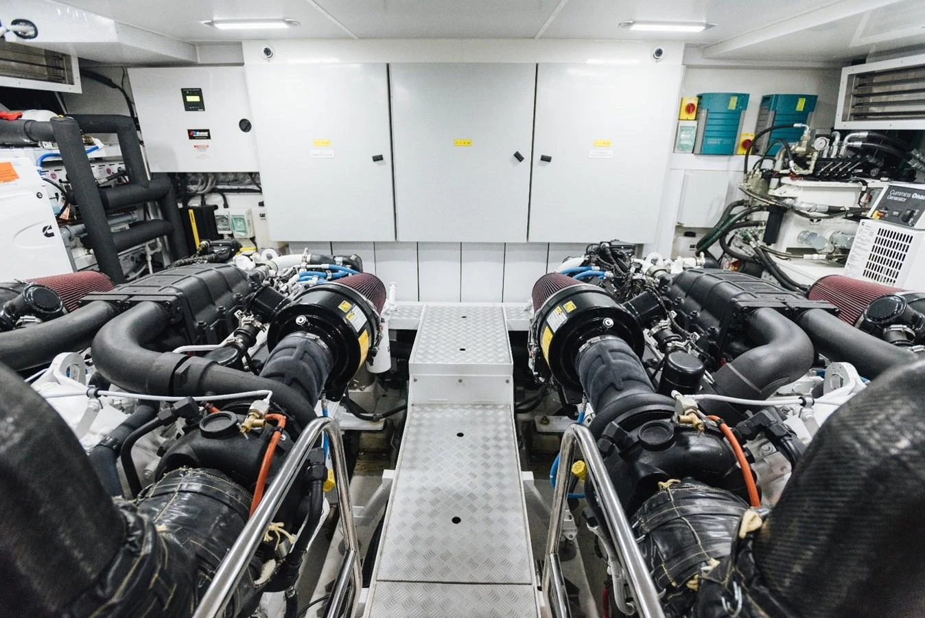 a room full of motorcycles aboard ISLAND PRINCESS Yacht for Sale