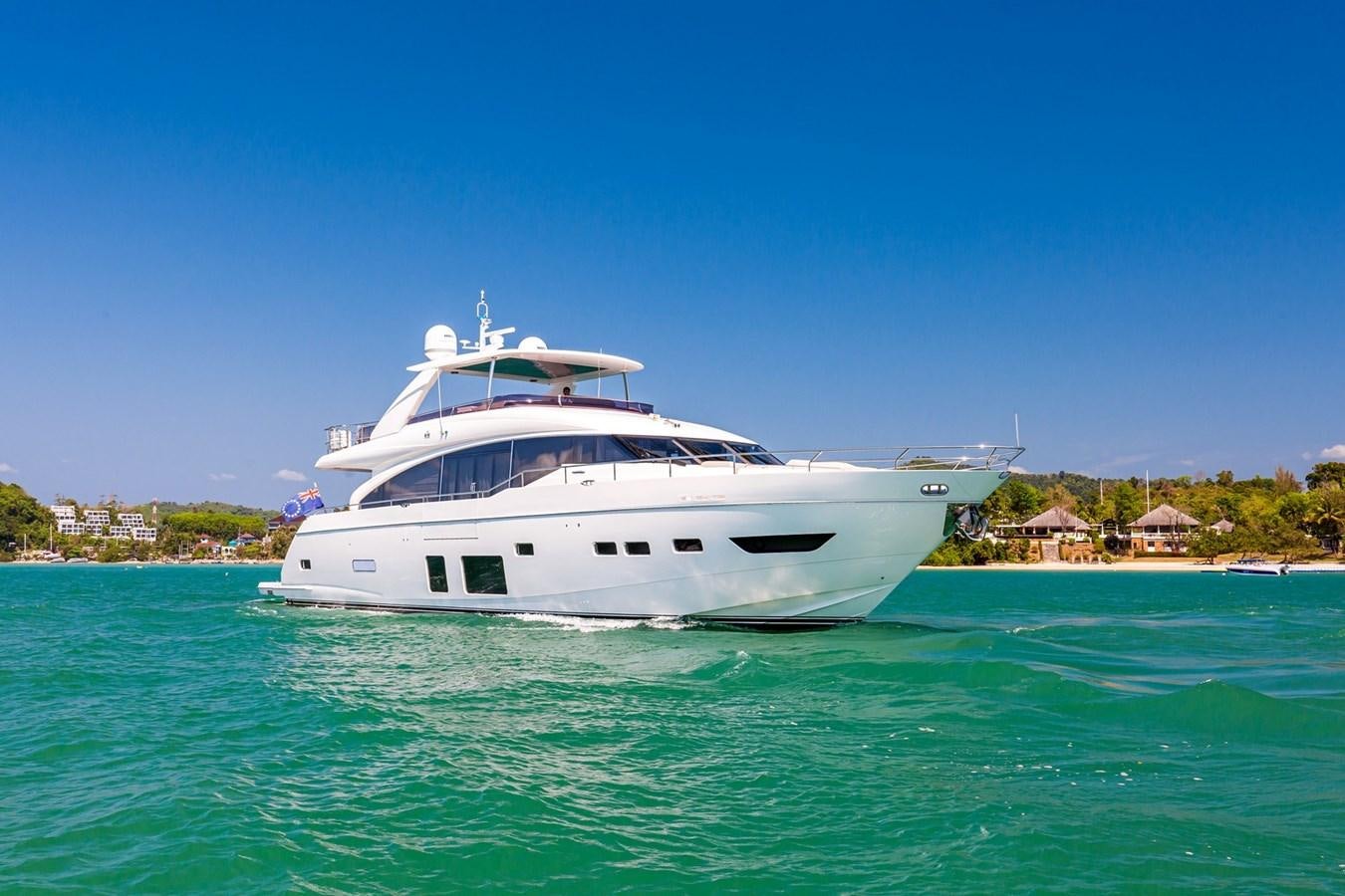 a white yacht in the water aboard OCEAN Yacht for Sale