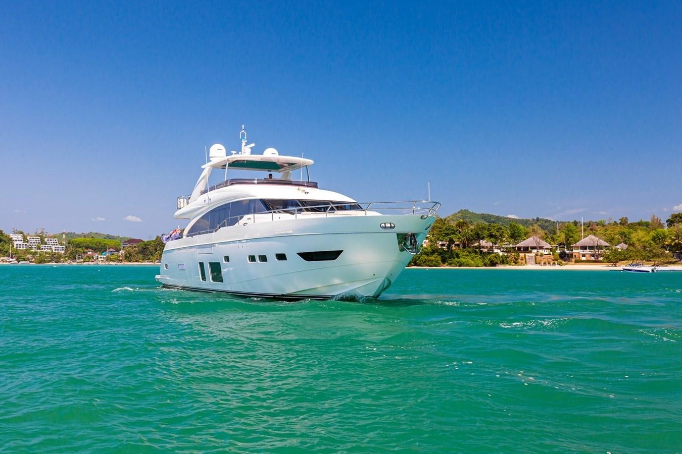 a white yacht in the water aboard OCEAN Yacht for Sale