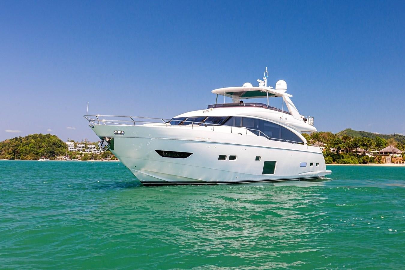 a white yacht in the water aboard OCEAN Yacht for Sale