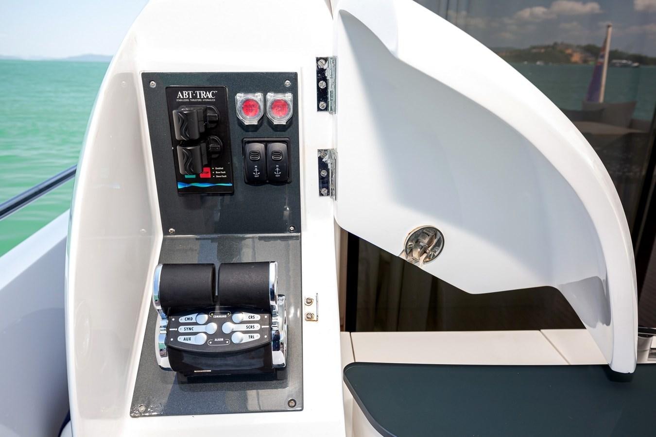 the dashboard of a car aboard OCEAN Yacht for Sale