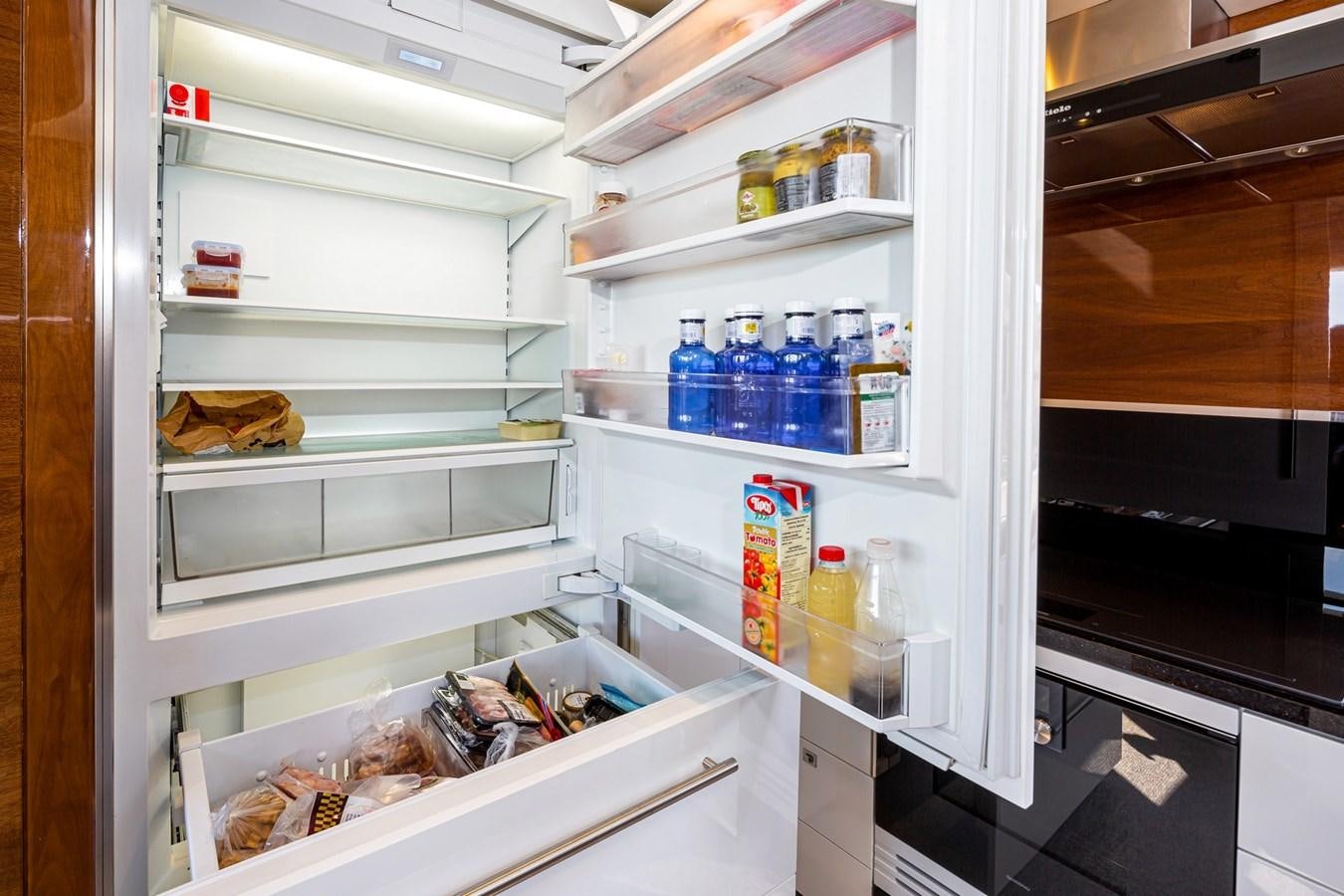 a refrigerator is open aboard OCEAN Yacht for Sale
