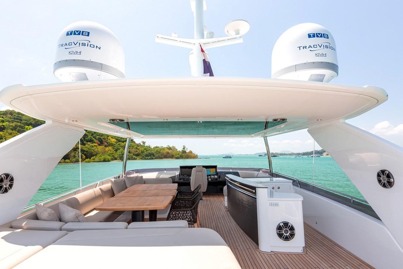 a plane on the runway aboard OCEAN Yacht for Sale