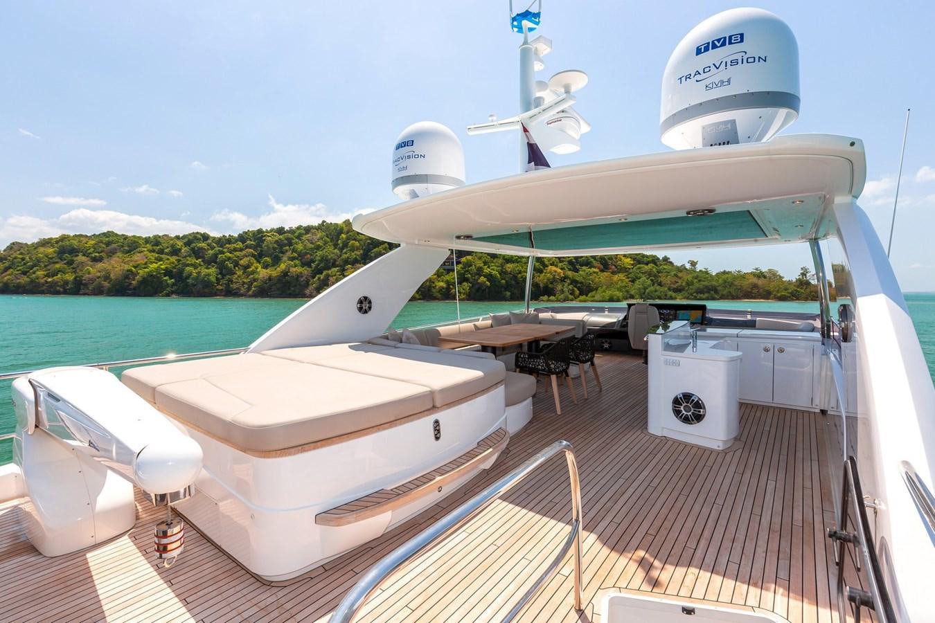 a boat on a deck aboard OCEAN Yacht for Sale