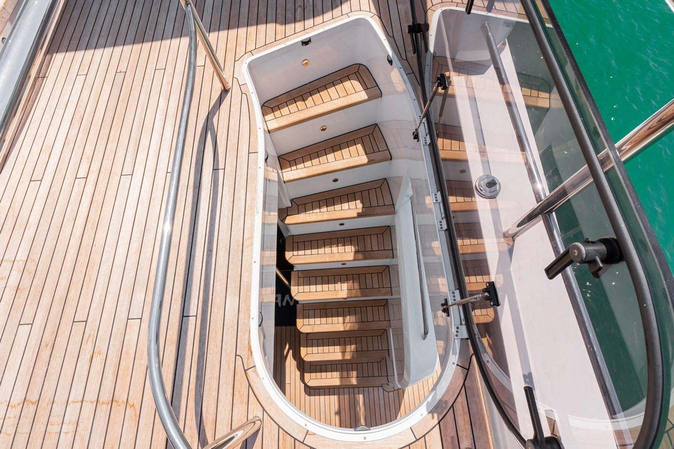 a large metal rack with a large metal rack aboard OCEAN Yacht for Sale