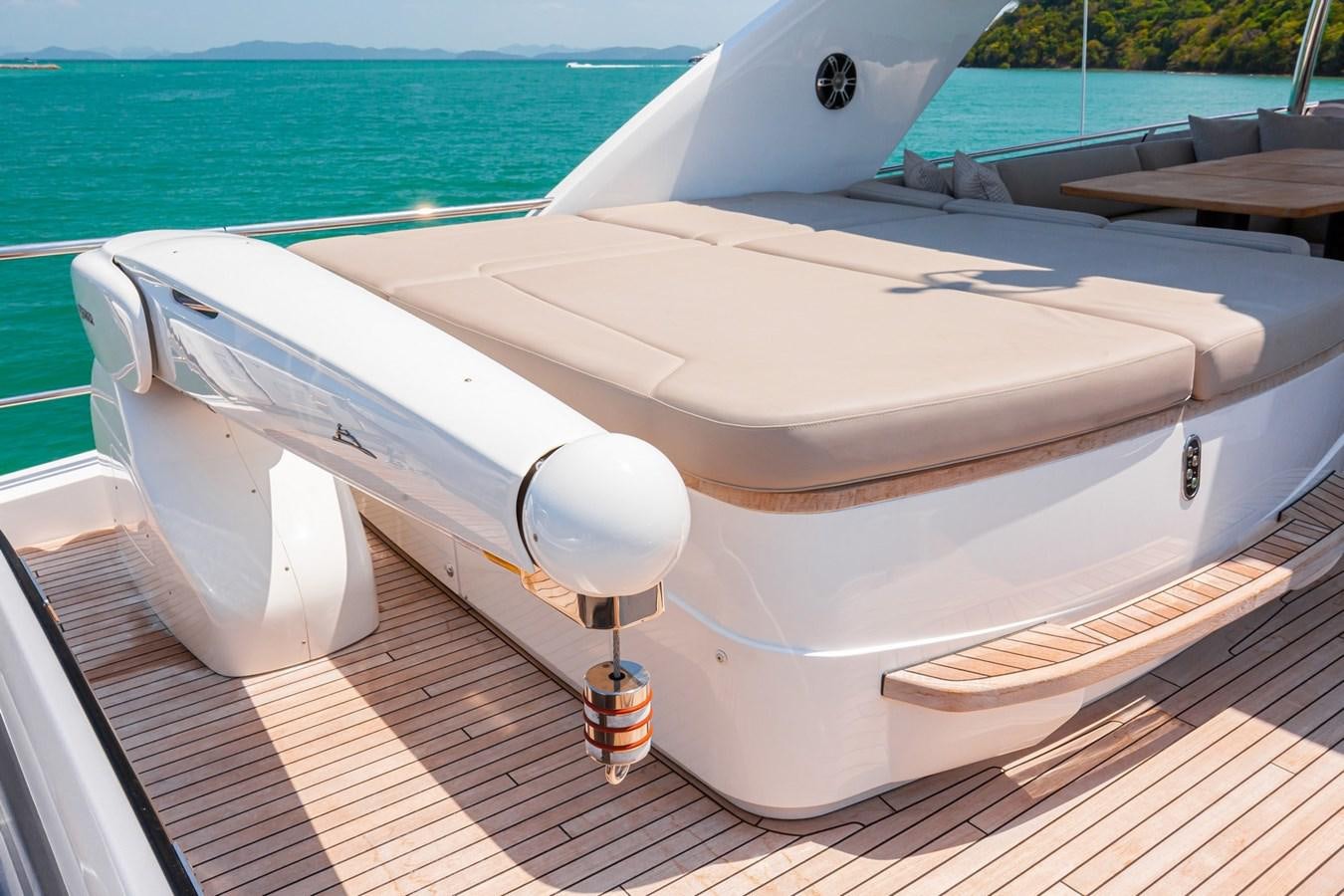 a boat on a deck aboard OCEAN Yacht for Sale