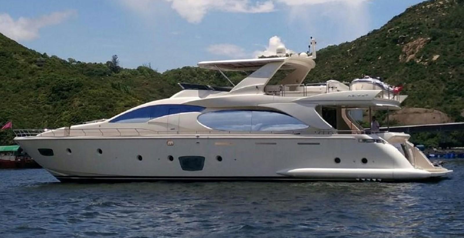a white yacht in the water aboard AZIMUT AZ 85/124 Yacht for Sale