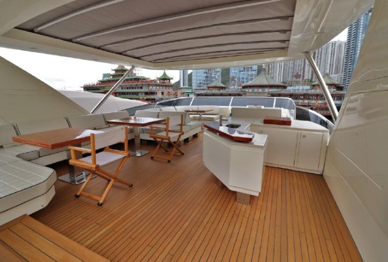 a room with a table chairs and a large window aboard AZIMUT AZ 85/124 Yacht for Sale