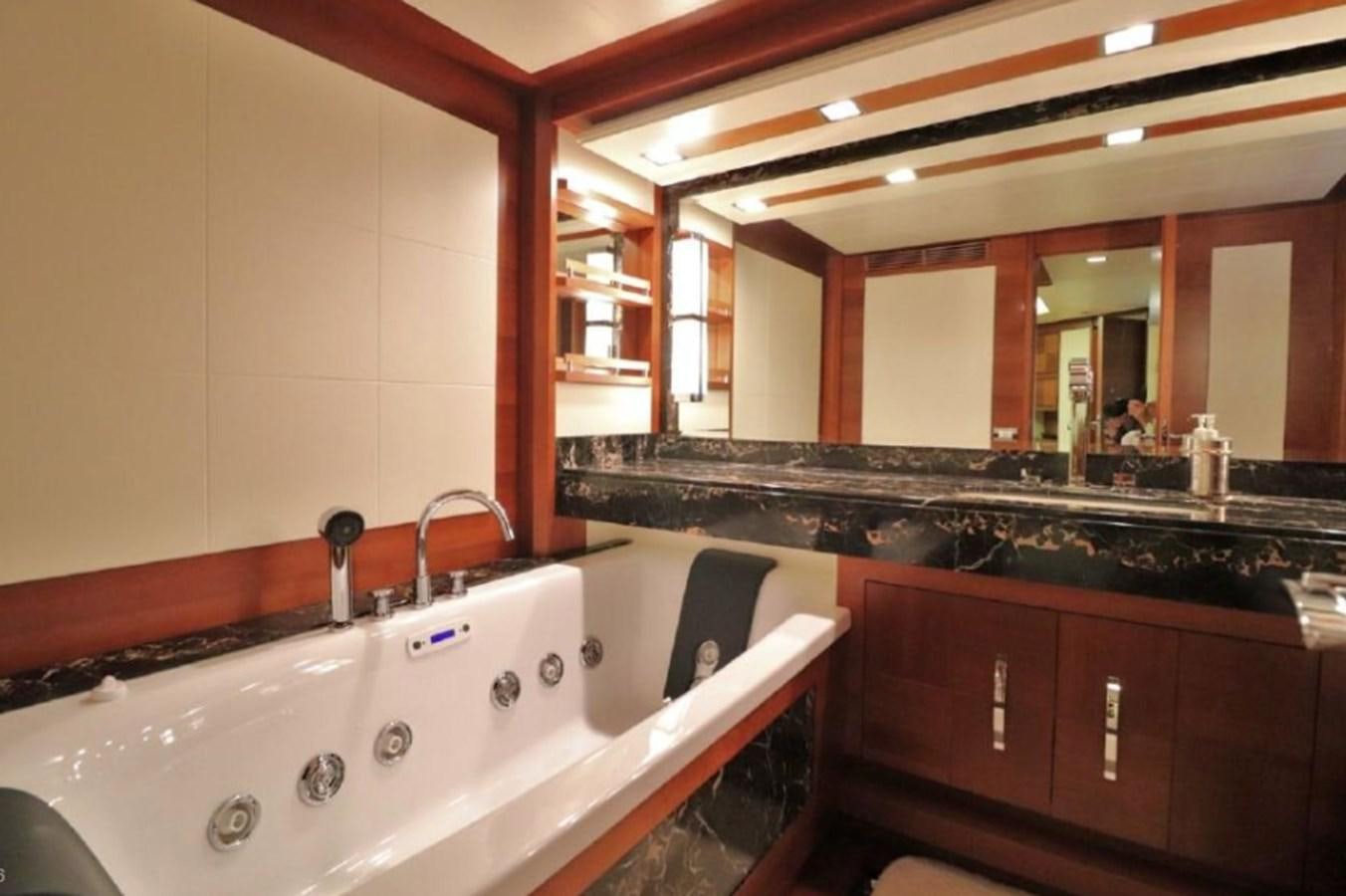 a bathroom with a large sink aboard AZIMUT AZ 85/124 Yacht for Sale
