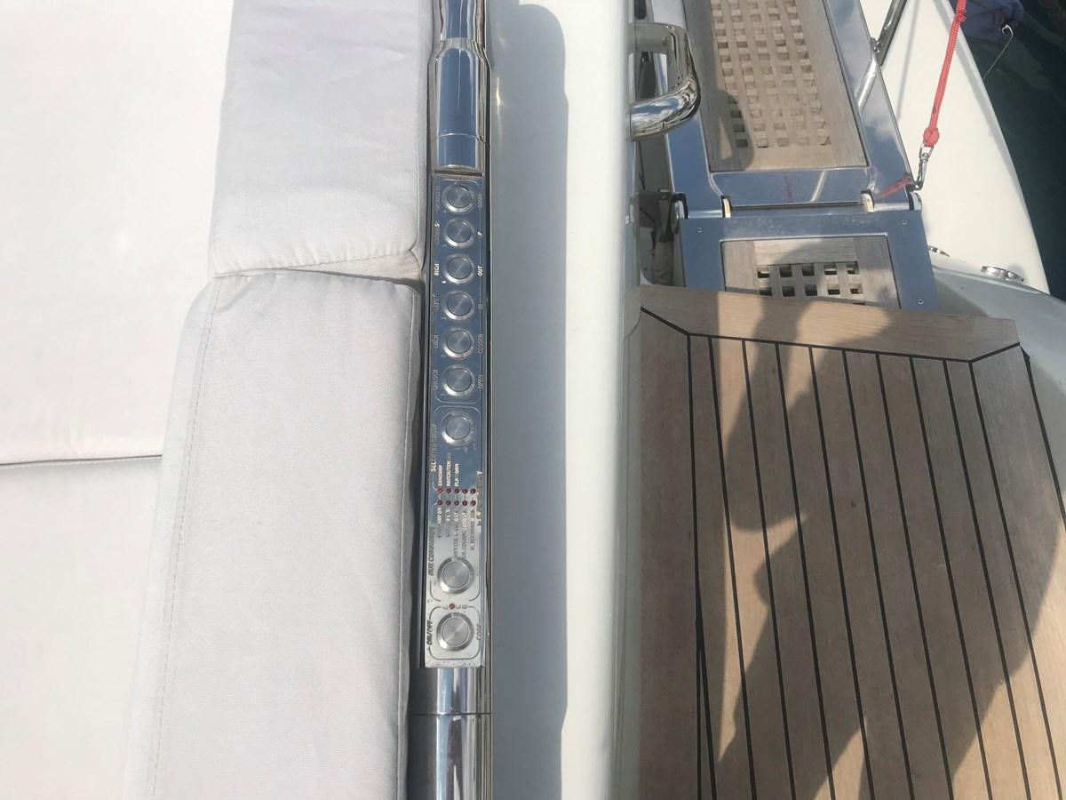 a close-up of a black metal tool aboard PATRIOT Yacht for Sale