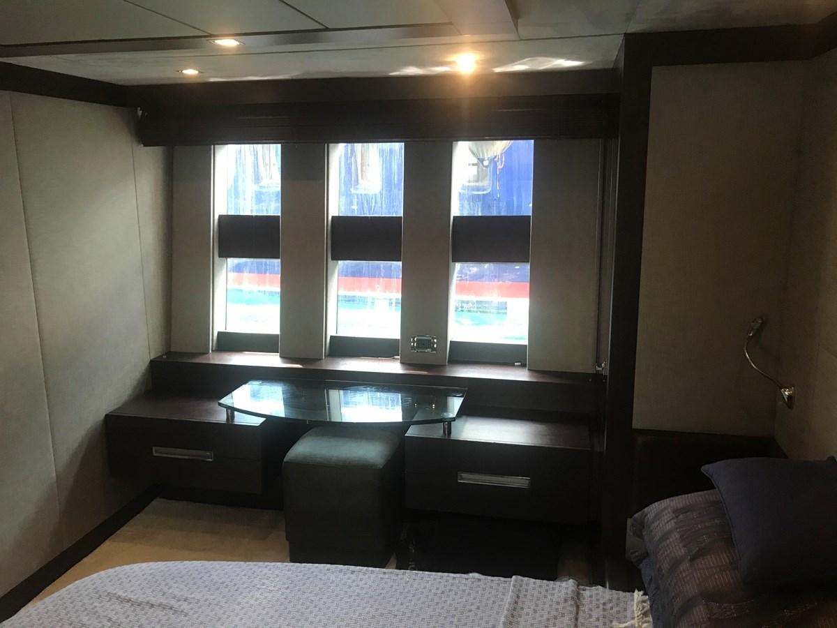 a room with a large window aboard PATRIOT Yacht for Sale