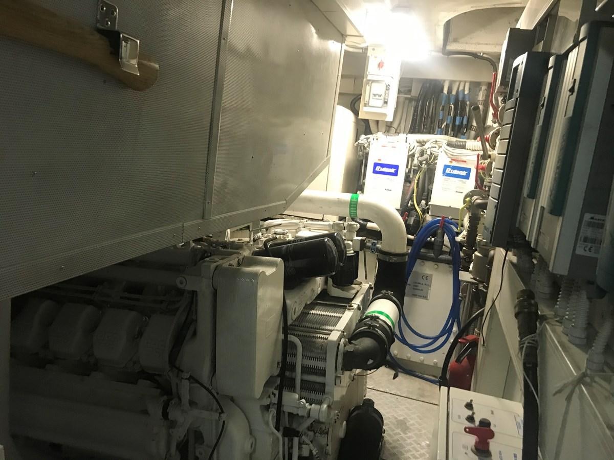 a large room with machinery aboard PATRIOT Yacht for Sale