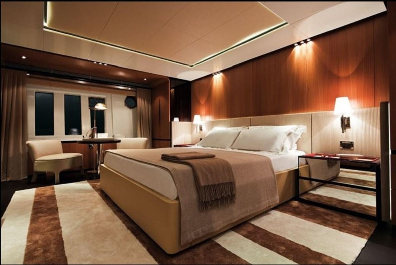 a hotel room with a bed and a desk aboard AZ 88 Yacht for Sale