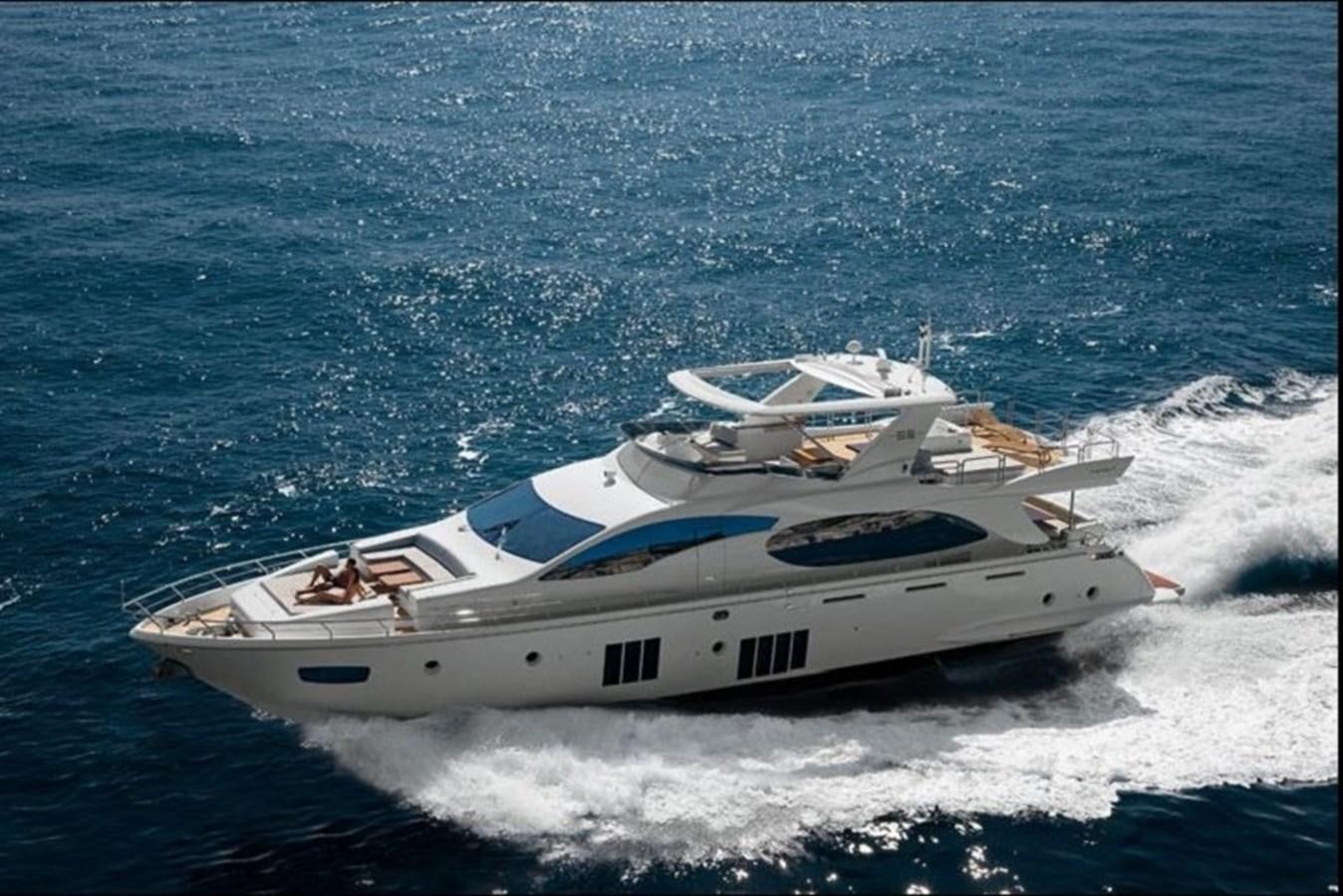 a white yacht on the water aboard AZ 88 Yacht for Sale