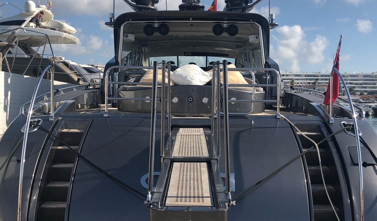 a boat with a large white blanket on it aboard AYA Yacht for Sale