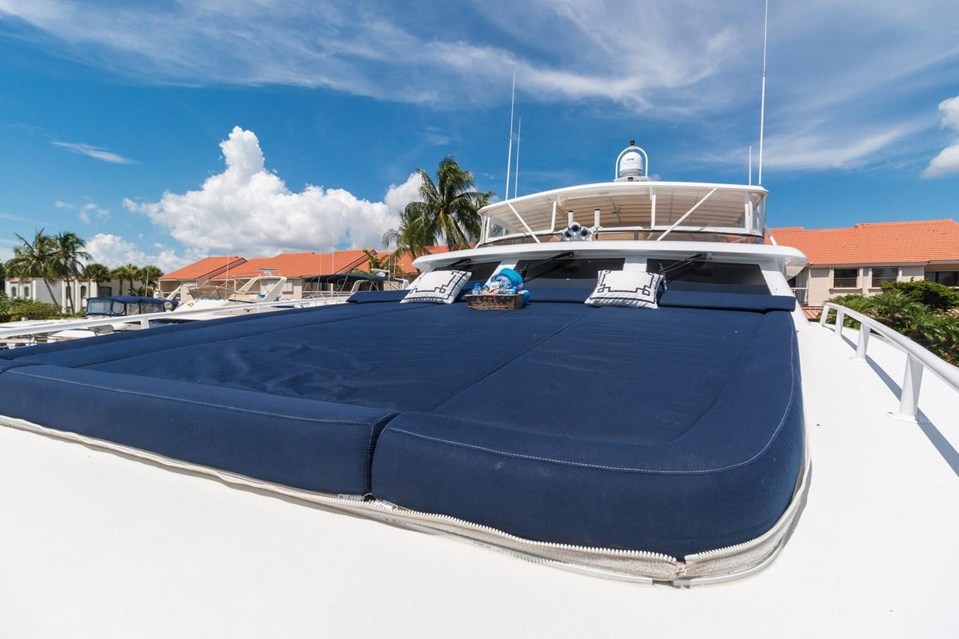 a boat on a dock aboard UNLEASHED Yacht for Sale