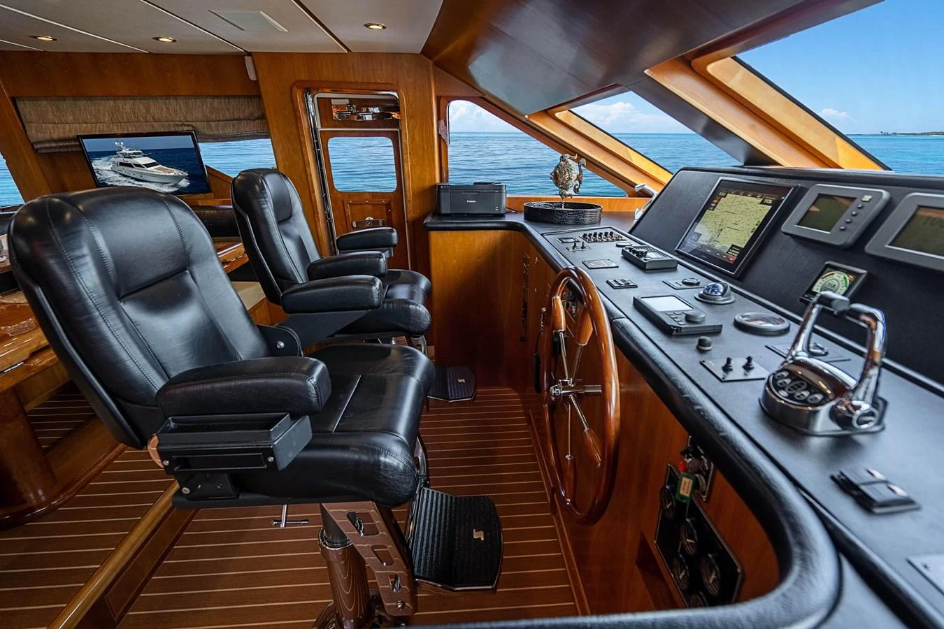 inside of a vehicle aboard ROXY MARIA Yacht for Sale