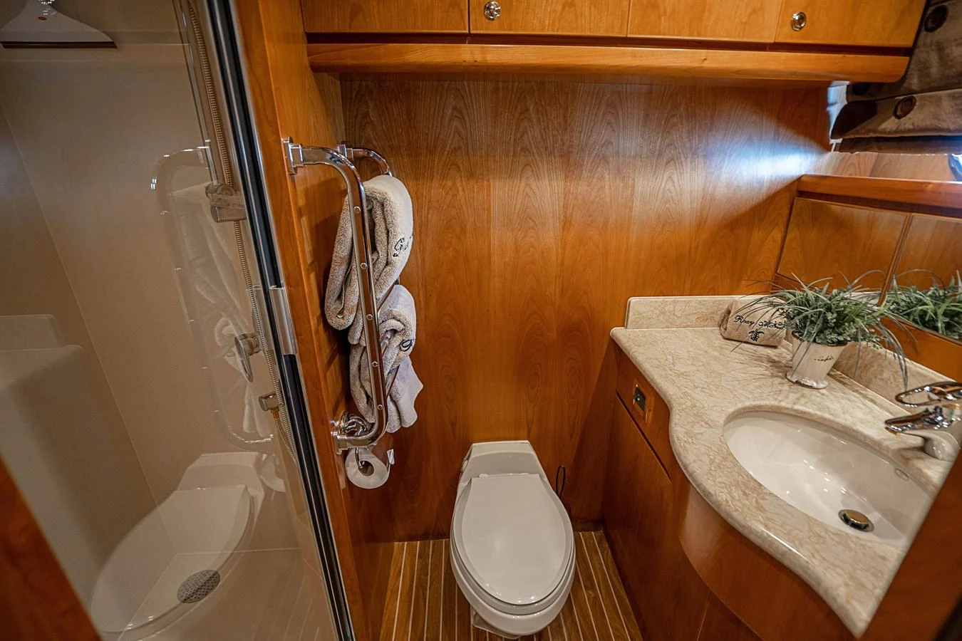 a bathroom with a sink and a toilet aboard ROXY MARIA Yacht for Sale