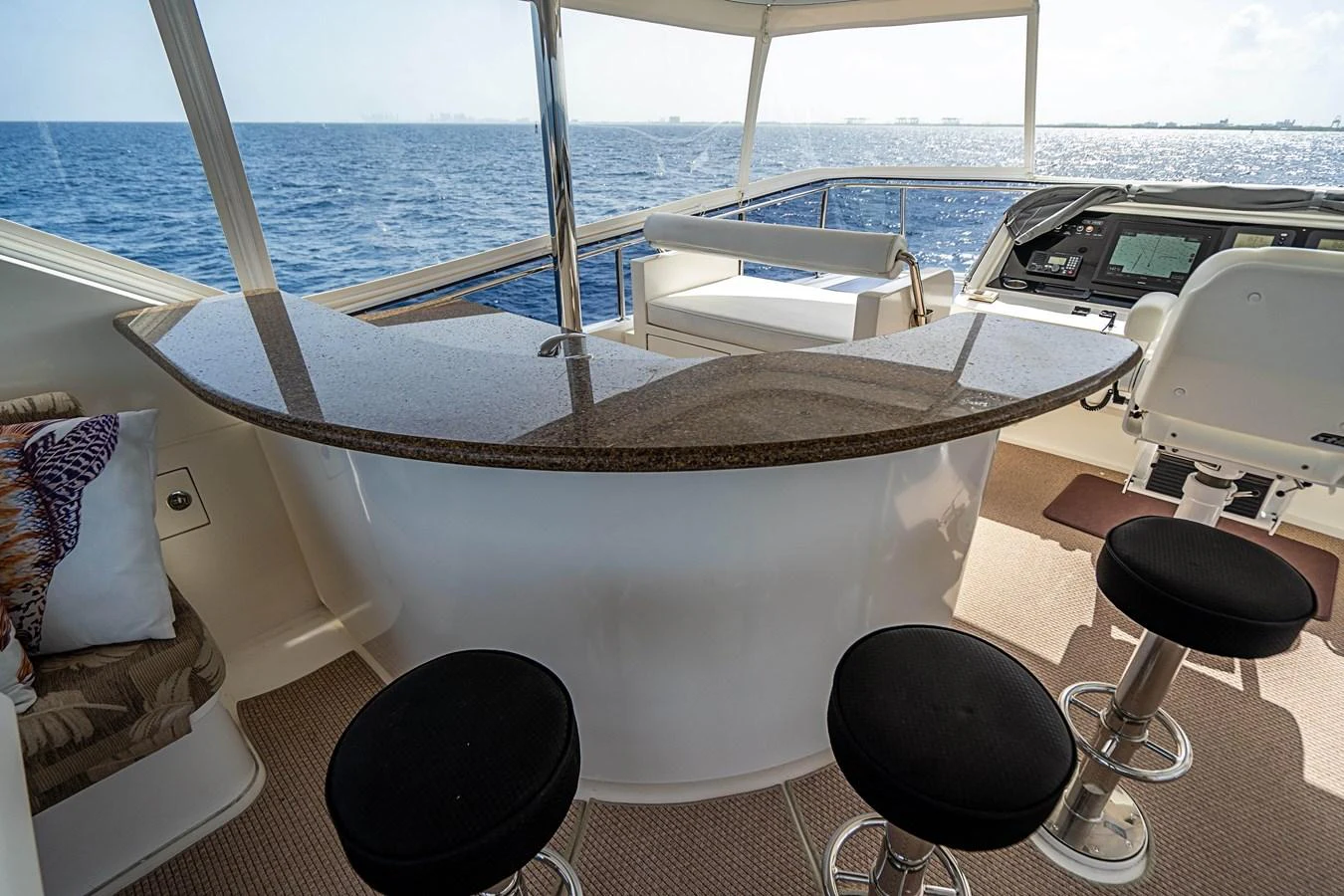 a boat on a deck aboard ROXY MARIA Yacht for Sale