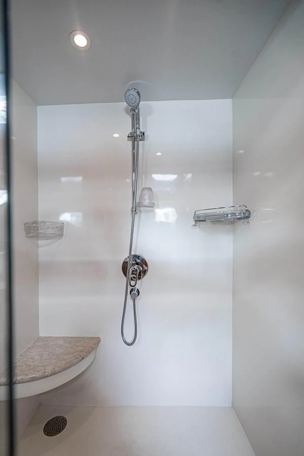 a shower head in a bathroom aboard ROXY MARIA Yacht for Sale