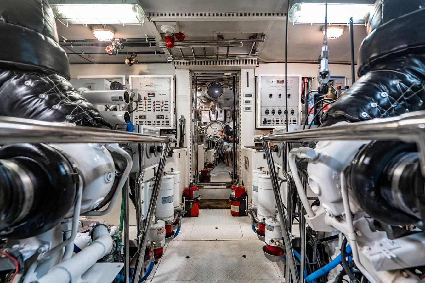 a room with machinery aboard ROXY MARIA Yacht for Sale