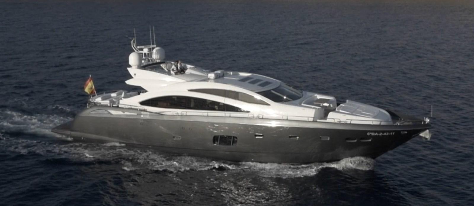 a white yacht in the water aboard NEMESIS Yacht for Sale