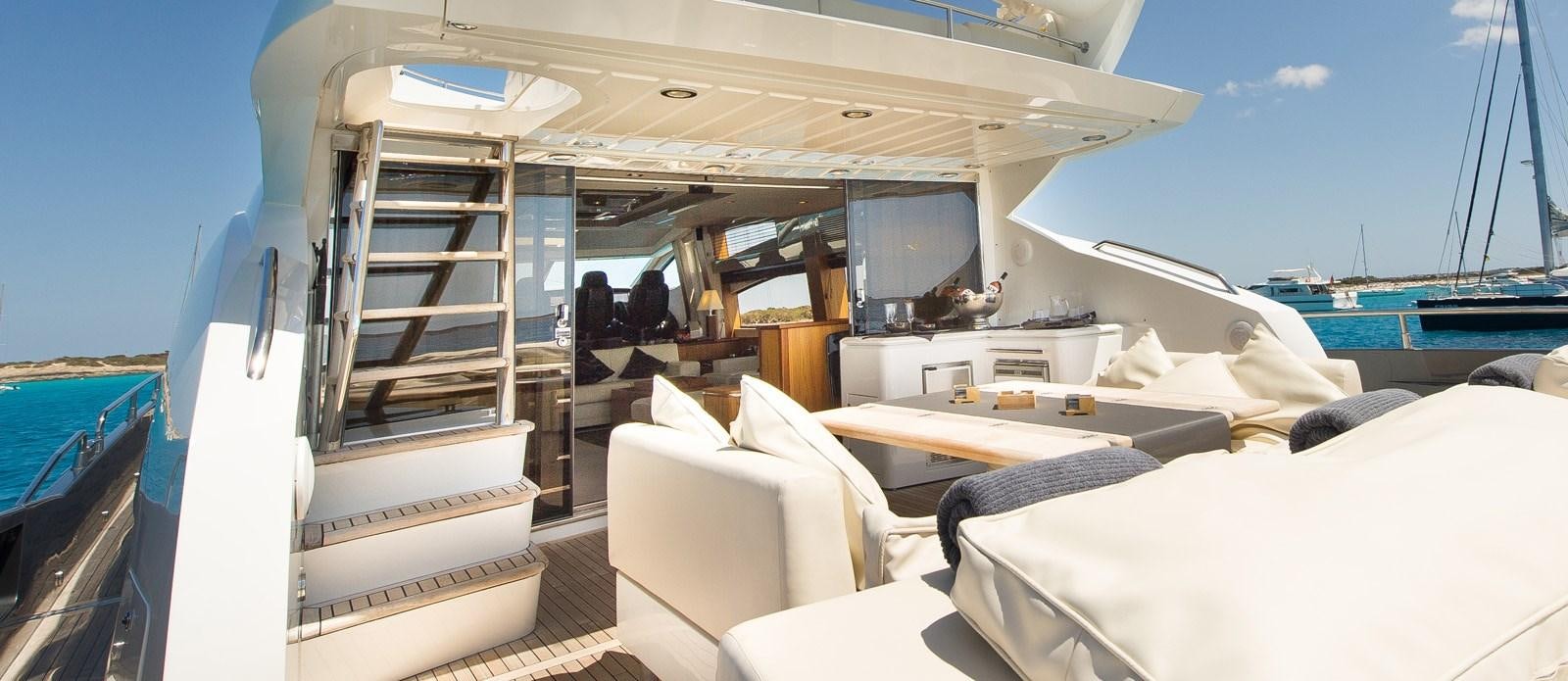 a boat with a ladder aboard NEMESIS Yacht for Sale
