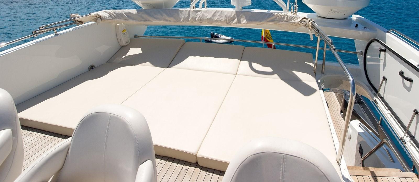 the front of a boat aboard NEMESIS Yacht for Sale