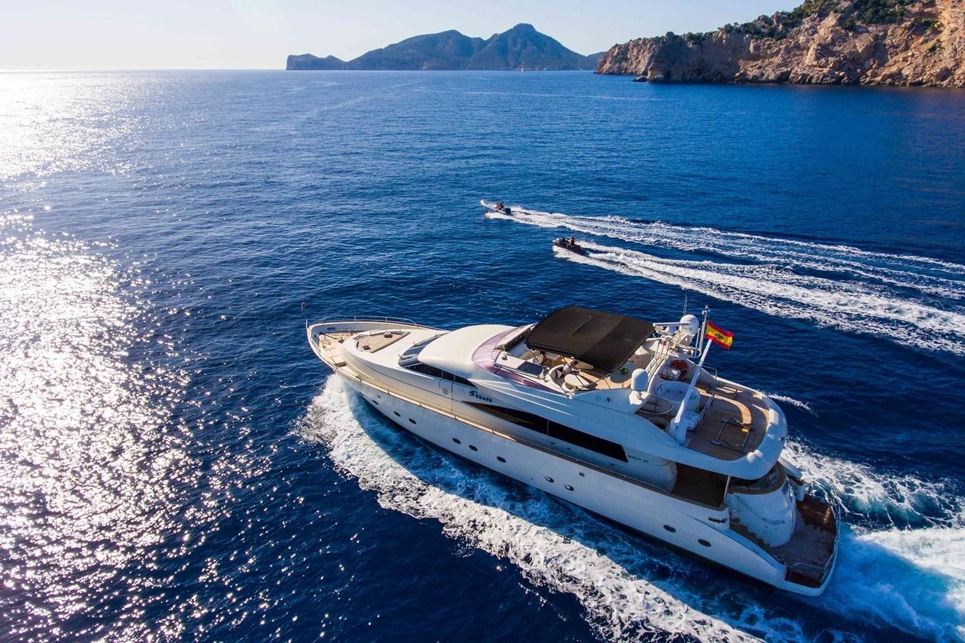 a boat on the water aboard SERAPH Yacht for Sale