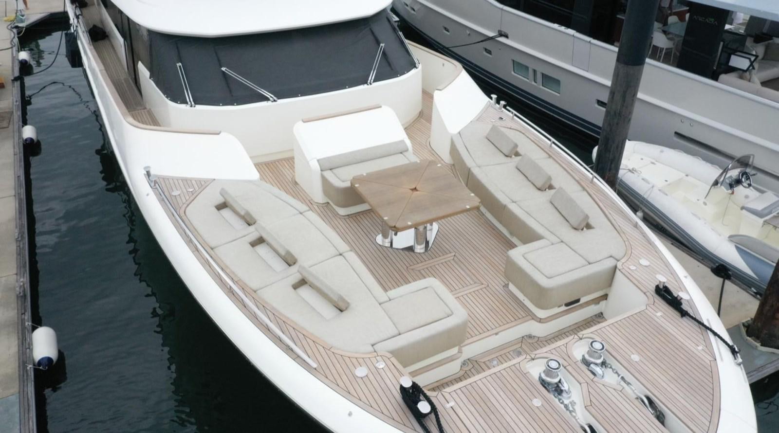 a large boat on the water aboard MCY 86/04 Yacht for Sale