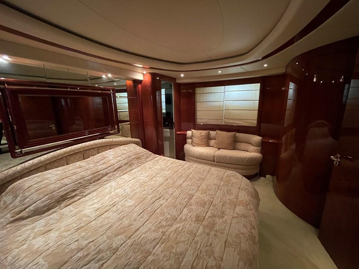 a bed in a room aboard AZIMUT 85 ULTIMATE Yacht for Sale