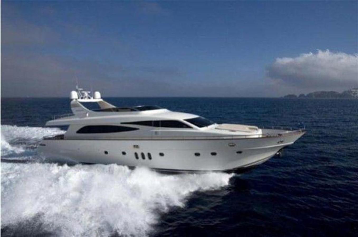 a white yacht on the water aboard SANS SOUCI Yacht for Sale