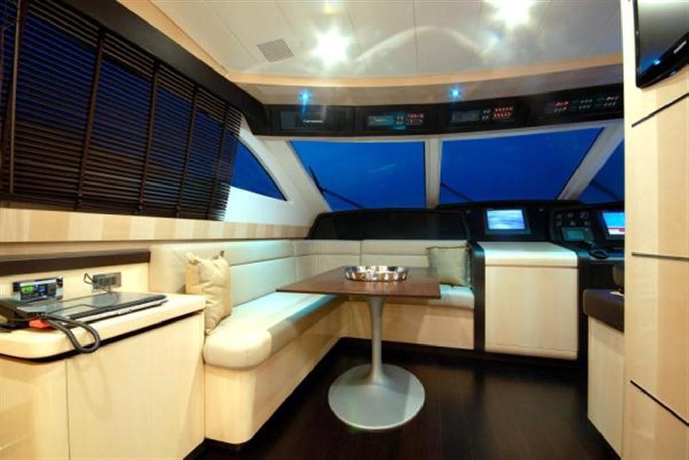 a room with a couch and a table and a tv aboard SANS SOUCI Yacht for Sale