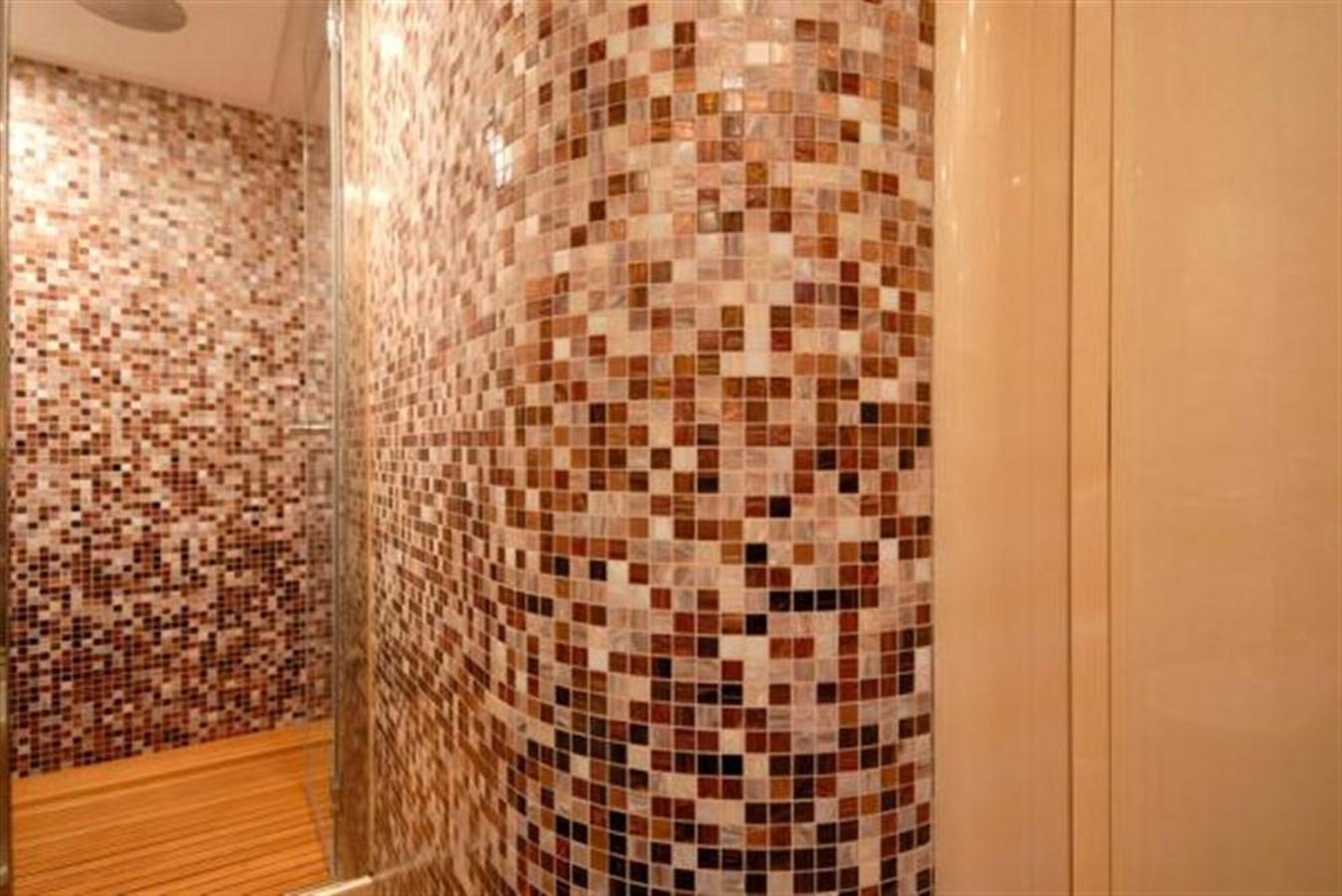 a wall with many small squares aboard SANS SOUCI Yacht for Sale