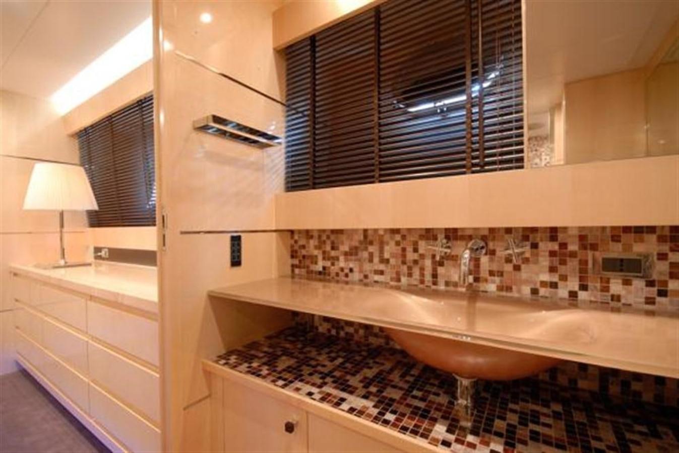 a kitchen with a large countertop aboard SANS SOUCI Yacht for Sale