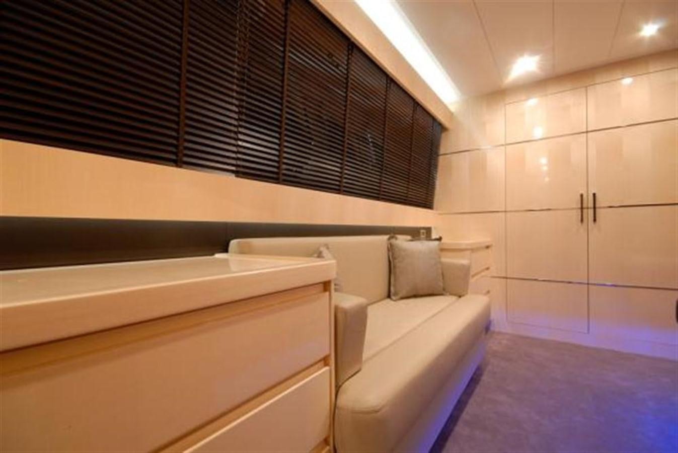 a bathroom with a tub and a bed aboard SANS SOUCI Yacht for Sale