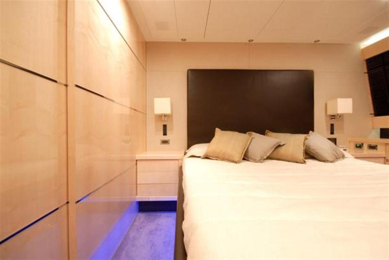 a room with a bed and a blackboard aboard SANS SOUCI Yacht for Sale