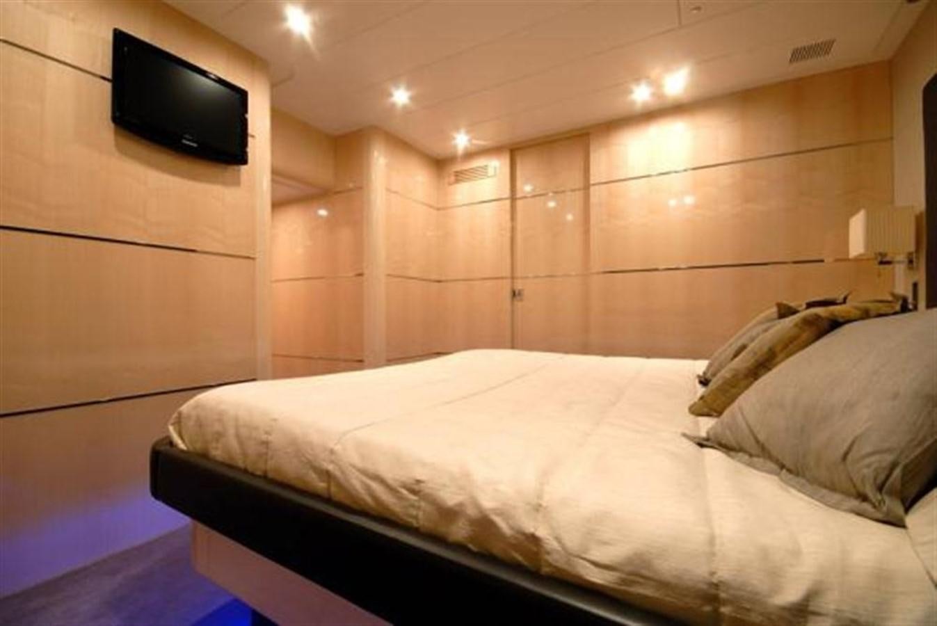 a bed in a room aboard SANS SOUCI Yacht for Sale