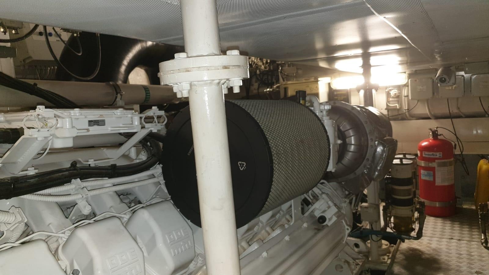 a large machine with large wheels aboard MR LEO Yacht for Sale