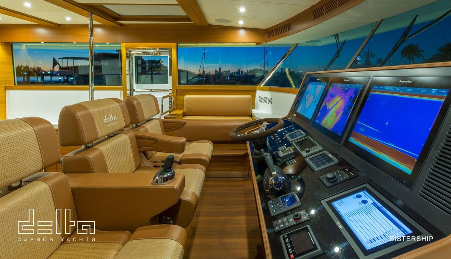 inside of a train aboard DELTA 88 CARBON Yacht for Sale