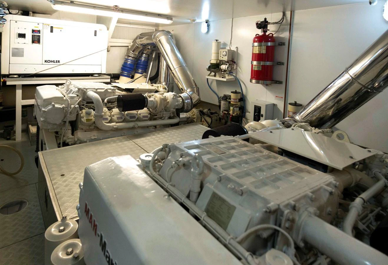 a machine in a room aboard NUR Yacht for Sale