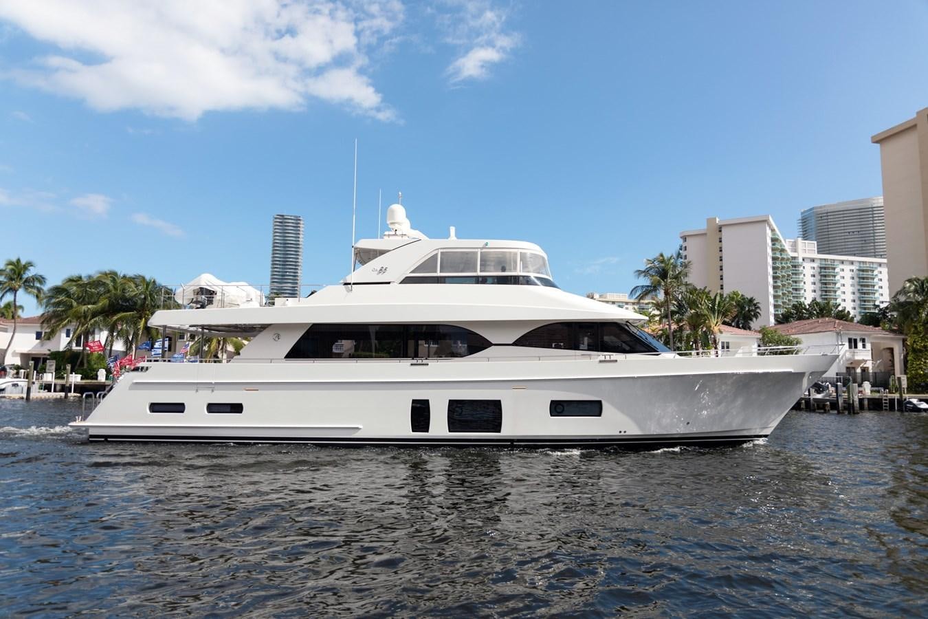 a white yacht on the water aboard OCEAN ROSE Yacht for Sale