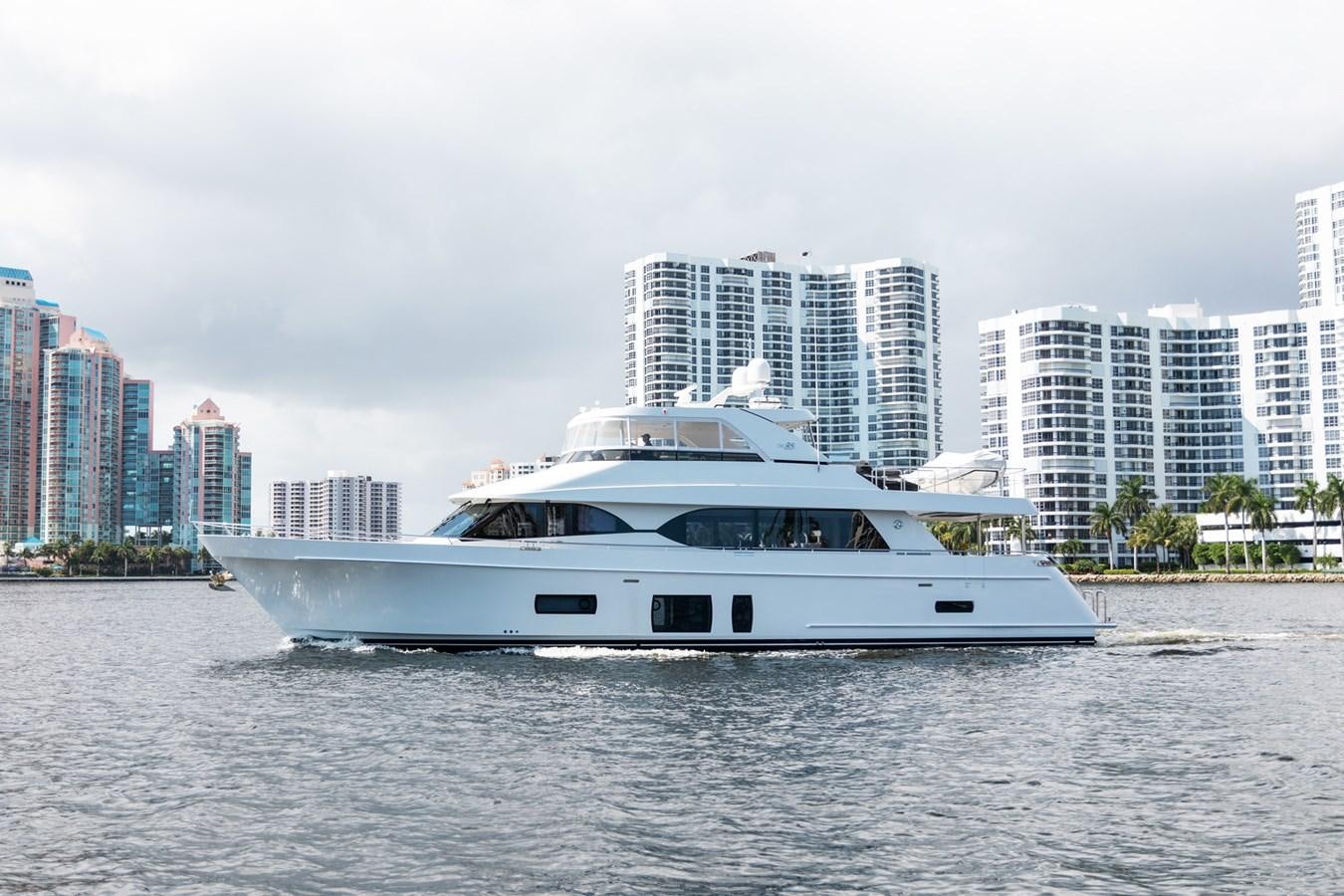 a white yacht in the water aboard OCEAN ROSE Yacht for Sale