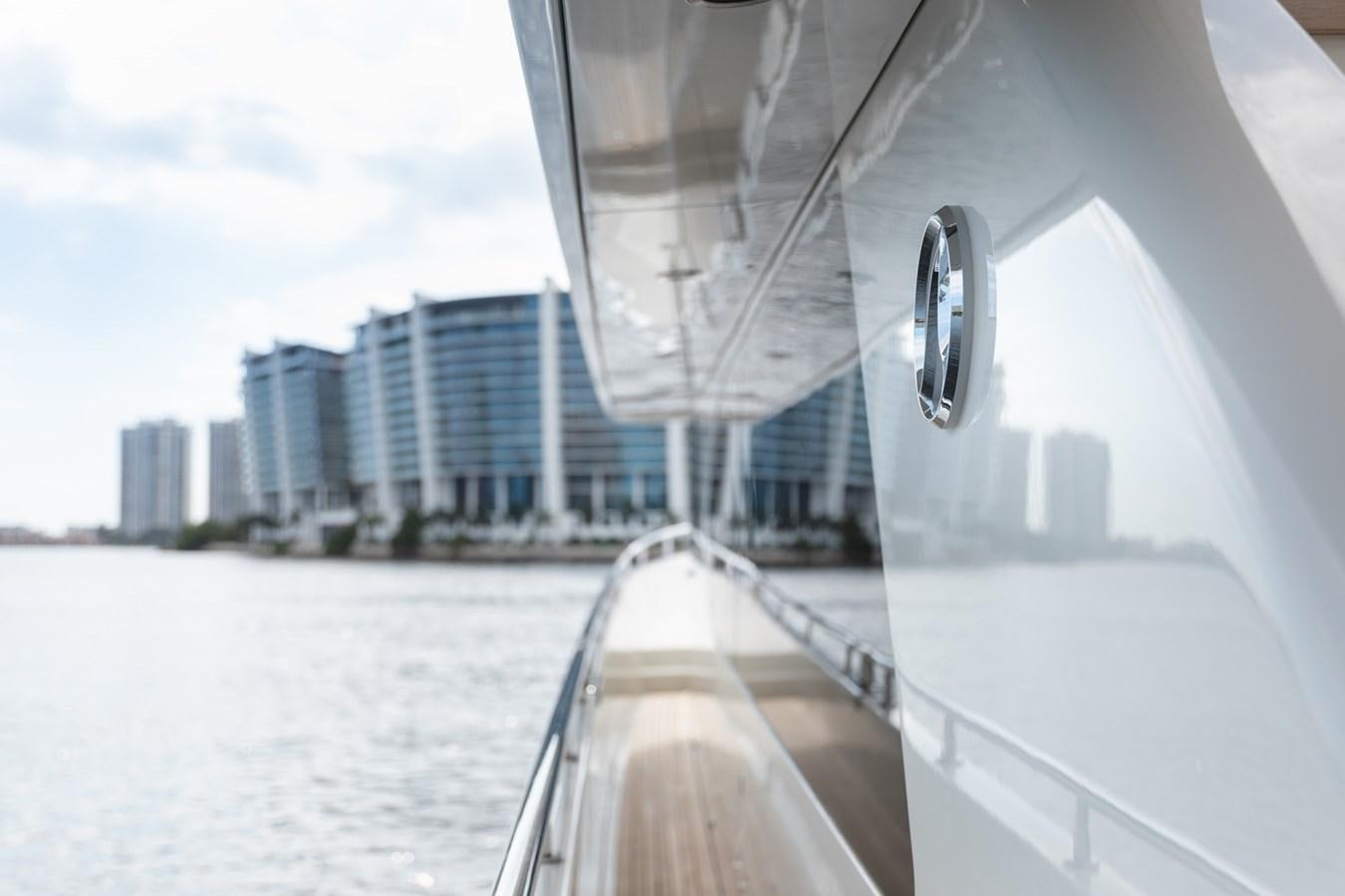 a view of a city from the cockpit of a plane aboard OCEAN ROSE Yacht for Sale