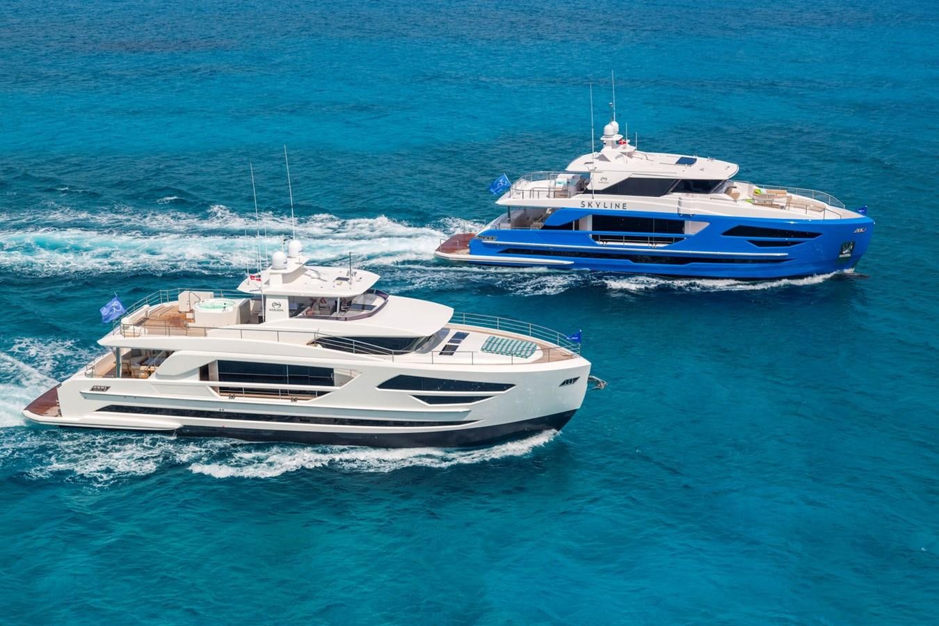 a couple of boats in the water aboard FD85 (NEW BOAT SPEC)  Yacht for Sale