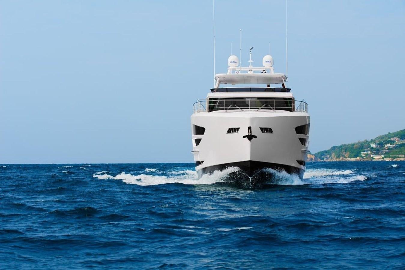 a boat on the water aboard FD85 (NEW BOAT SPEC)  Yacht for Sale