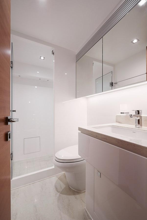a bathroom with a toilet and a sink aboard FD85 (NEW BOAT SPEC)  Yacht for Sale