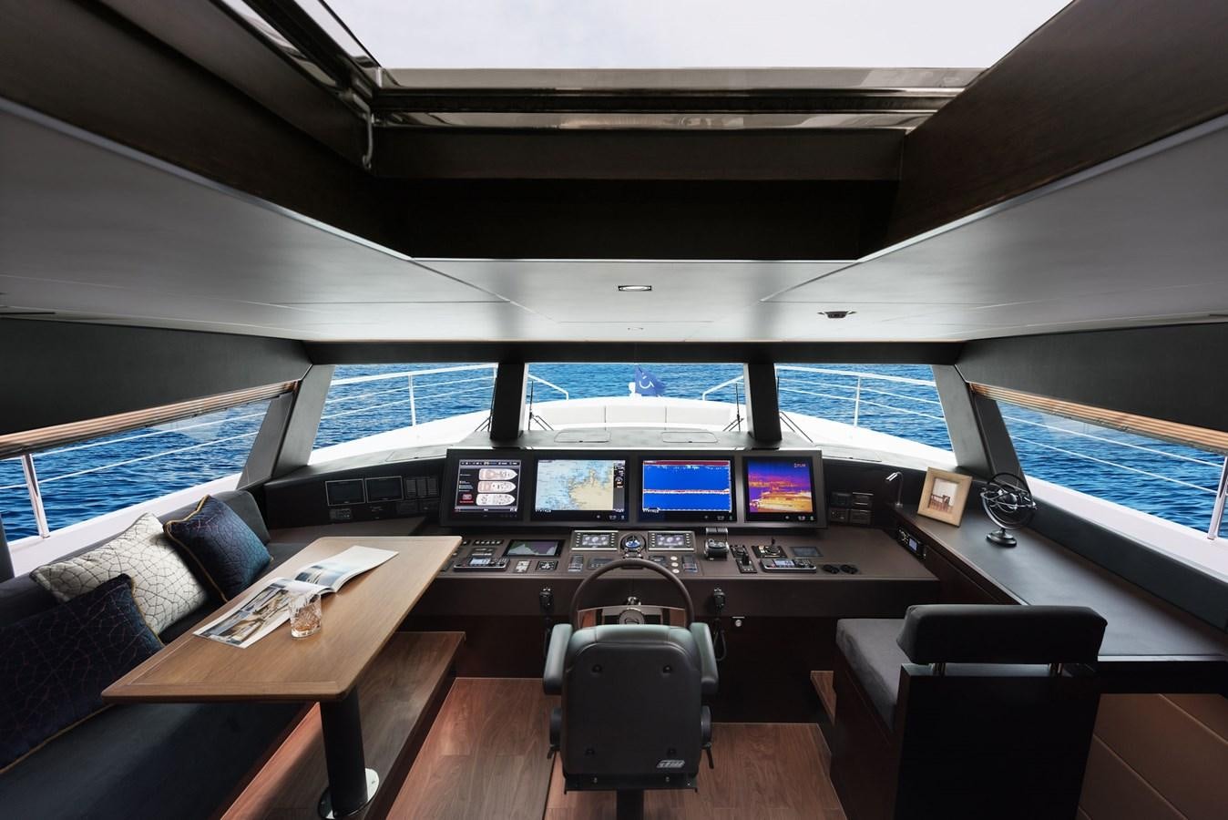 inside of a vehicle with monitors and computers aboard FD85 (NEW BOAT SPEC)  Yacht for Sale