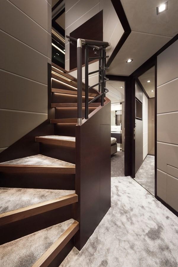 a staircase with a set of stairs aboard FD85 (NEW BOAT SPEC)  Yacht for Sale
